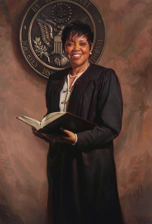JUDGE SAUNDRA BROWN ARMSTRONG, U.S. DISTRICT COURT, CALIFORNIA - oil portrait by artist Scott Wallace Johnston