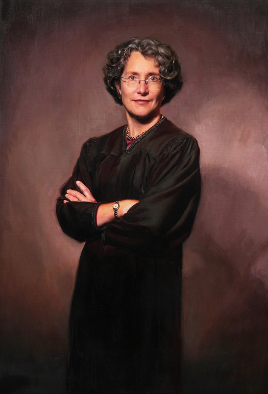JUDGE CLAUDIA WILKEN, UNITED STATES DISTRICT COURT, CALIFORNIA - oil portrait by artist Scott Wallace Johnston