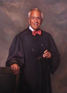 JUDGE CHARLES BREYER, UNITED STATES DISTRICT COURT, CALIFORNIA - thumbnail of oil portrait by artist Scott Wallace Johnston