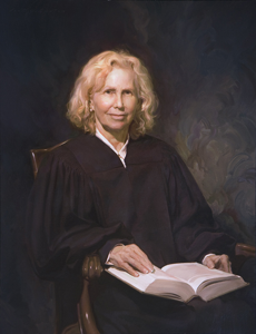 JUDGE MAXINE CHESNEY, UNITED STATES DISTRICT COURT, CALIFORNIA - thumbnail of oil portrait by artist Scott Wallace Johnston