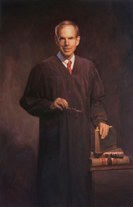 JUDGE RONALD WHYTE, UNITED STATES DISTRICT COURT, CALIFORNIA - thumbnail of oil portrait by artist Scott Wallace Johnston